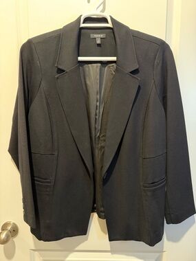 torrid Black Single-Button Blazer with Notch Lapels